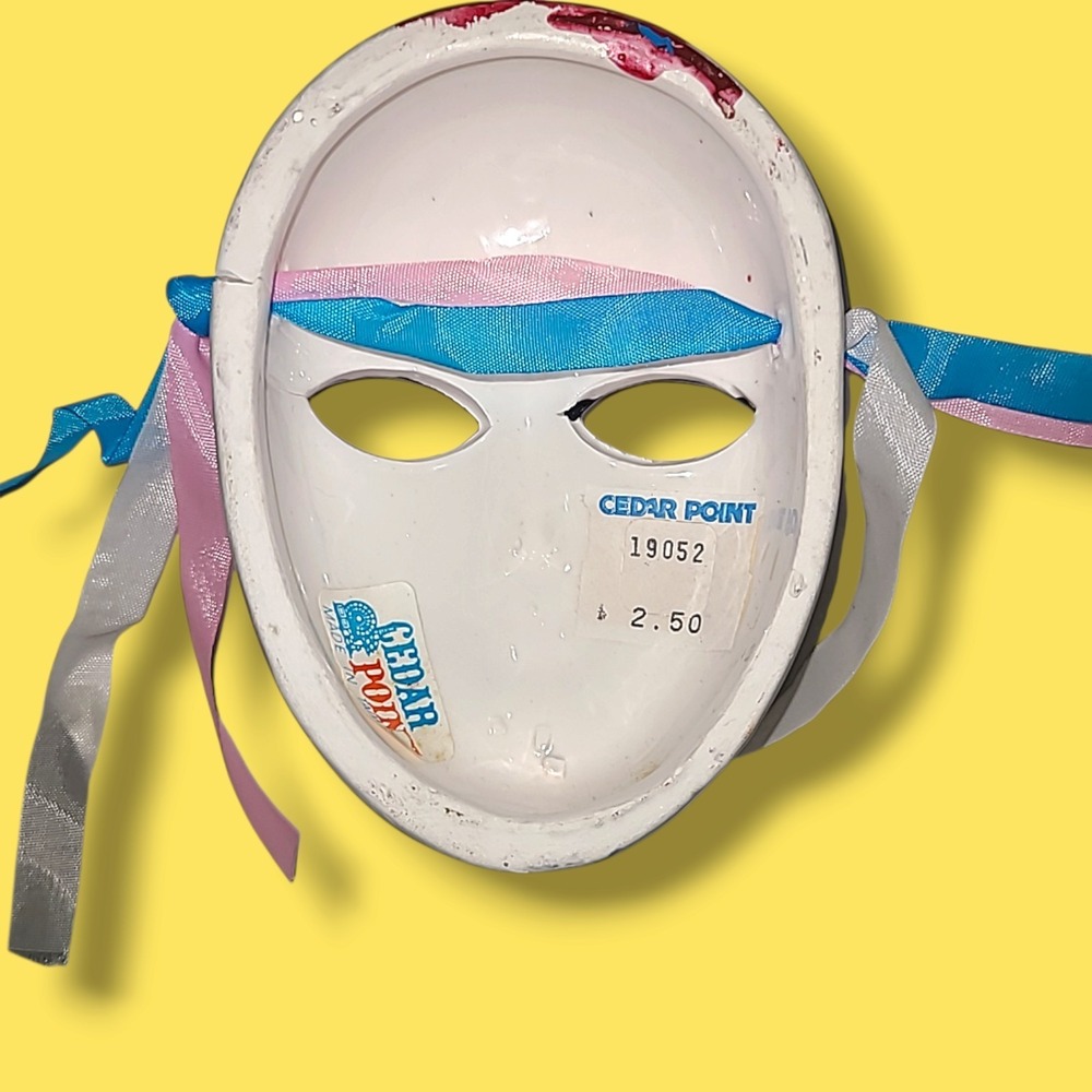Vintage 80s Ceramic Wall Mask 4" Cedar Point Amusement Park - Picture 3 of 6